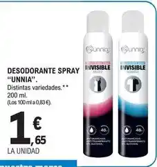 E.Leclerc Ifa unnia - desodorante spray. 200 ml oferta