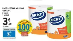 E.Leclerc Nicky - papel cocina milusos. 2 capas. 1 unidad oferta