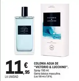 E.Leclerc Victorio & lucchino - colonia agua de spray 150 ml. gama básica masculina oferta