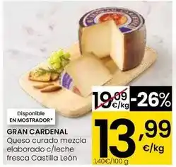 Eroski El gran cardenal - queso curado mezcla elaborado c/leche fresca castilla leon oferta