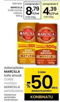 Eroski Marcilla - café molido natural oferta