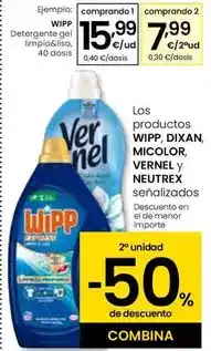 Eroski Wipp - detergente gel limpio&liso oferta