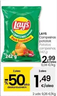 Eroski Lay's - patatas campesinas oferta