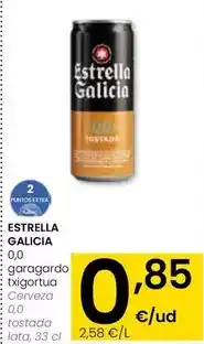 Eroski Estrella galicia - cerveza 0,0 tostada oferta