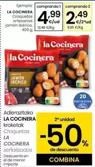 Eroski La cocinera - croquetas artesanas jamon iberico oferta