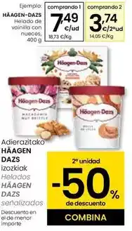 Eroski Häagen-dazs - helado de vainilla con nueces oferta