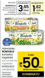 Eroski Bonduelle - guisante muy fino sin azucar anadido oferta