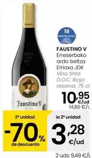 Eroski Faustino v - vino tinto d.o.c. rioja reserva oferta