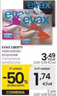 Eroski Evax liberty - compresas oferta