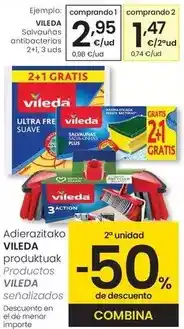 Eroski Vileda - salvaunas antibacterias oferta
