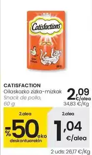 Eroski Catisfactions - snack de pollo oferta