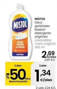 Eroski Mistol - lavavajillas mano original oferta