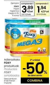 Eroski Foxy - papel higiénico mega oferta