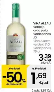 Eroski Viña albali - vino blanco verdejo d.o. valdepenas oferta