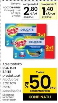 Eroski Scotch-brite - estropajo azul no raya oferta