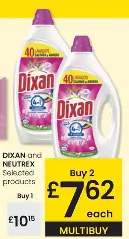 Eroski Dixan / neutrex - selected products oferta