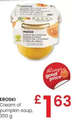Eroski Eroski - cream of pumpkin soup oferta