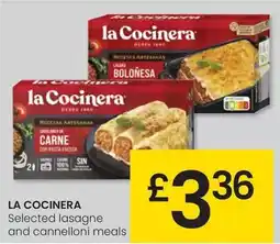 Eroski La cocinera - selected lasagne and cannelloni meals oferta