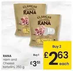 Eroski Rana - ham and cheese tortellini, 250 g oferta