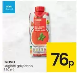 Eroski Eroski - original gazpacho, 330 ml oferta