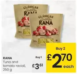 Eroski Rana - tuna and tomato ravioli, 250 g oferta