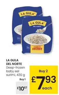 Eroski La gula del norte - deep-frozen baby eel surimi oferta