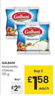 Eroski Galbani - mozzarella cheese, 125 g oferta
