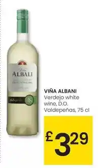 Eroski Viña albina - verdejo white wine, d.o. valdepenas, 75 cl oferta