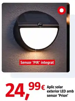 Bauhaus Aplic solar exterior LED amb sensor 'Prion' oferta