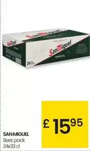 Eroski San miguel - beer, pack 24 x 33 cl oferta