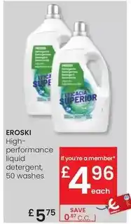 Eroski Eroski - high performance liquid detergent oferta