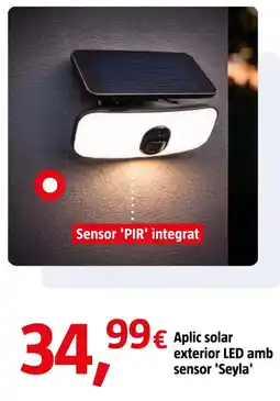 Bauhaus Aplic solar exterior LED amb sensor 'Seyla' oferta