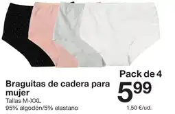 Zeeman Braguitas de cadera para mujer oferta