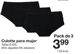 Zeeman Culotte para mujer oferta