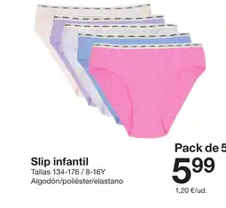 Zeeman Slip infantil oferta