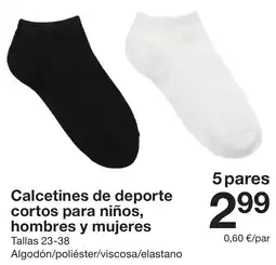 Zeeman Calcetines de deporte cortos para niños, hombres y mujeres oferta