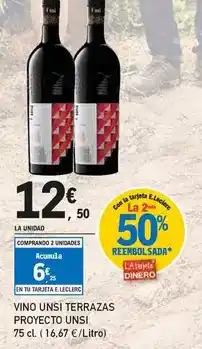 E.Leclerc Proyecto unisi - vino unsi terrazas oferta