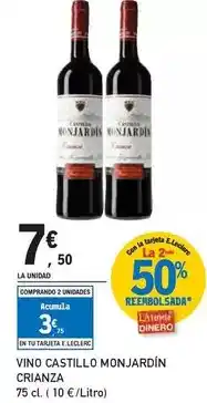 E.Leclerc Castillo monjardín - vino castillo crianza oferta