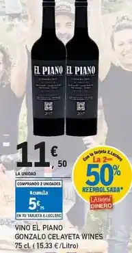 E.Leclerc Gonzalo celayeta - vino el piano wines oferta