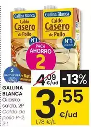 Eroski Gallina blanca - caldo de pollo p-2 oferta