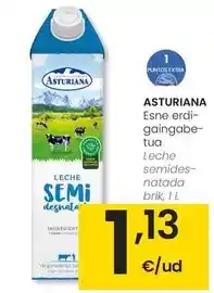 Eroski Asturiana - leche semidesnatada oferta