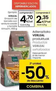 Eroski Verleal - gniocchi de boniato con cerdura asada y tomate kimuchi, 350 g oferta
