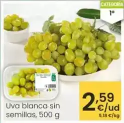 Eroski Uva blanca sin semillas oferta