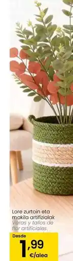 Eroski Varios y tallos de flor artificiales oferta