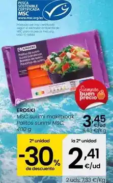 Eroski Eroski - palitos surimi msc oferta