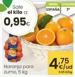 Eroski Naranja para zumo oferta