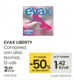 Eroski Evax - liberty compresas con alas normal oferta