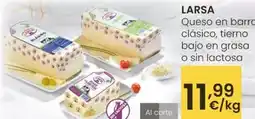 Eroski Larsa - queso en barra clasico/tierno bajo en grasa/sin lactosa oferta