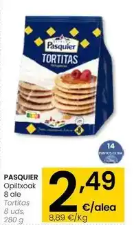 Eroski Pasquier - tortitas oferta