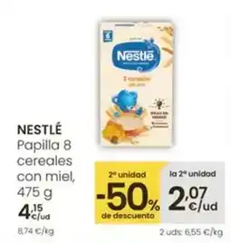 Eroski Nestlé - papilla 8 cereales con miel oferta